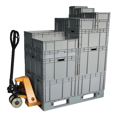 Kiváló minőségű, nagy, egymásra rakható logisztikai láda a legjobb áron